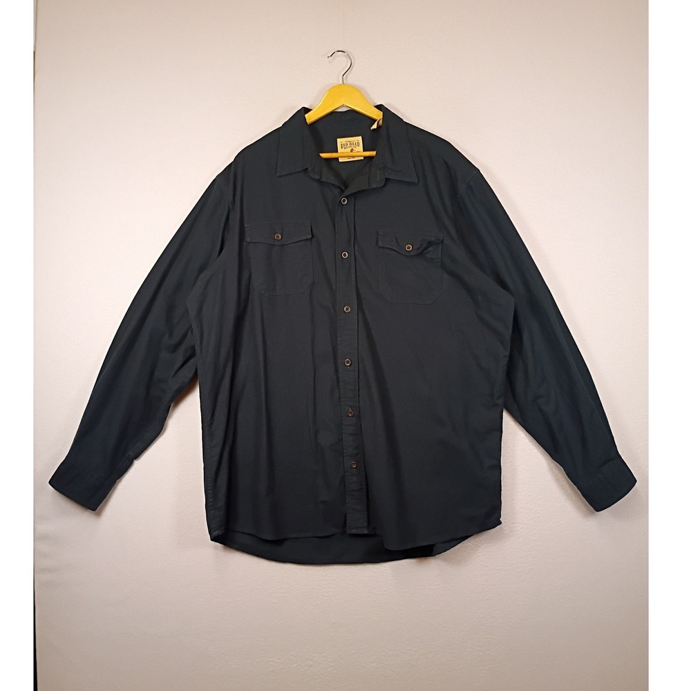 Rugged Workwear Red Head Brand Co Mens XL Navy Blue Button Up Utility Shirt